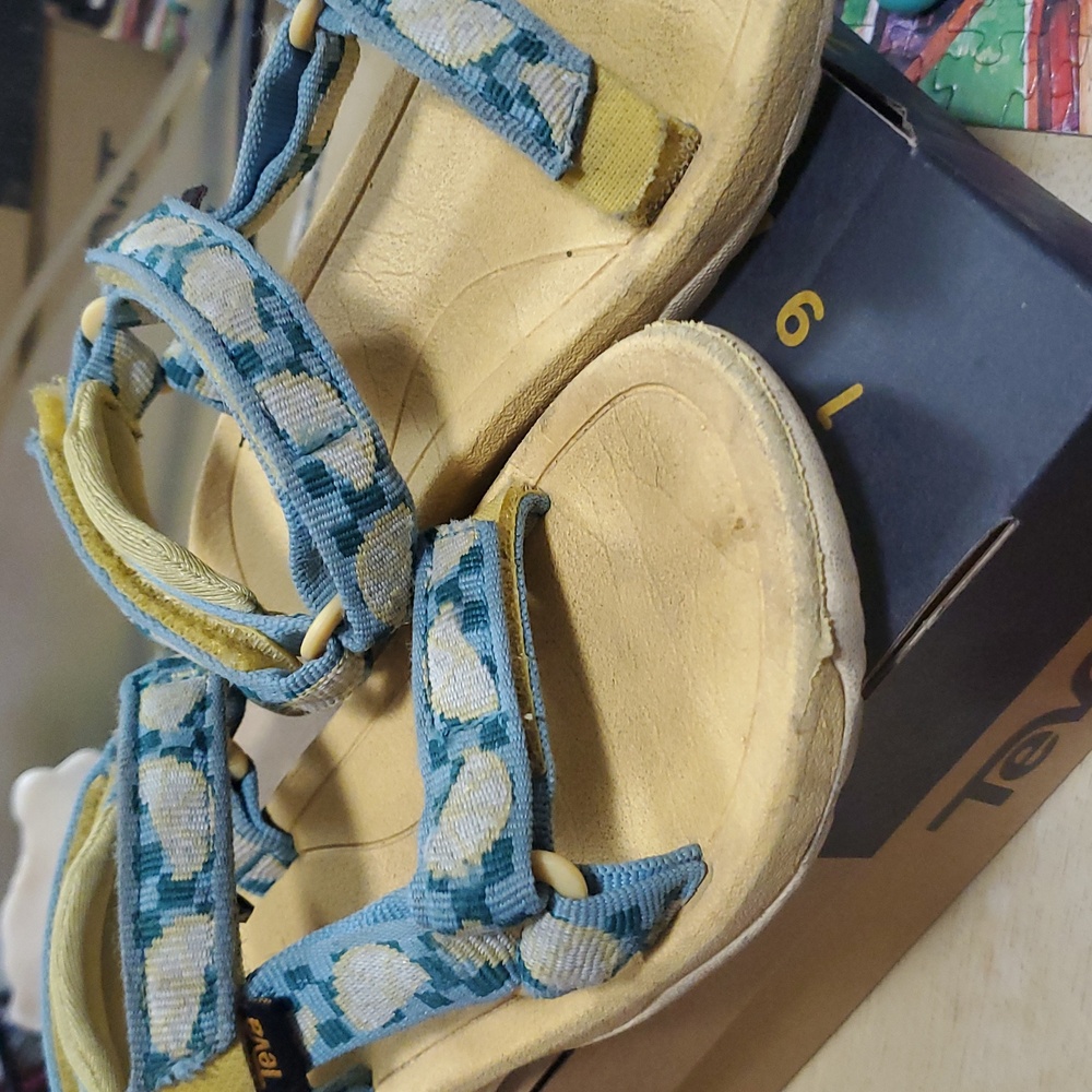 TEVA, T HURRACAINE Blue and Yellow Sandals - Picture 4 of 13